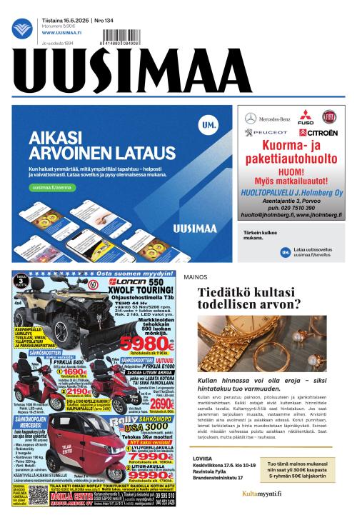 Uusimaa 16.6.2026