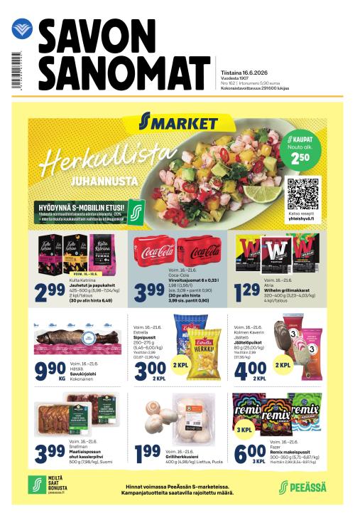 Savon Sanomat 16.6.2026