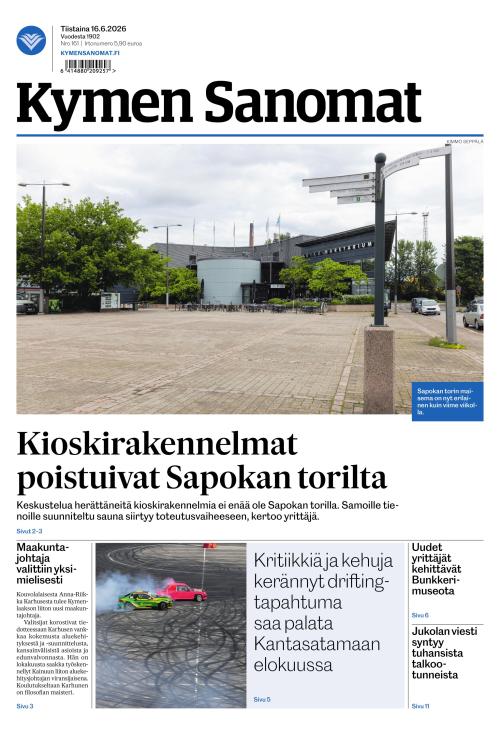 Kymen Sanomat 16.6.2026