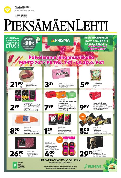 Pieksämäen lehti 16.6.2026