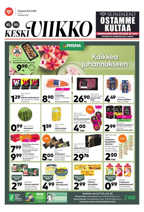 KS Keskiviikko (Kouvolan Sanomat ja Kymen Sanomat -liitteet) 16.6.2026