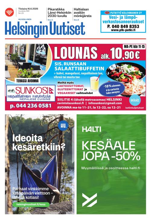 Helsingin Uutiset (Koillinen) 16.6.2026