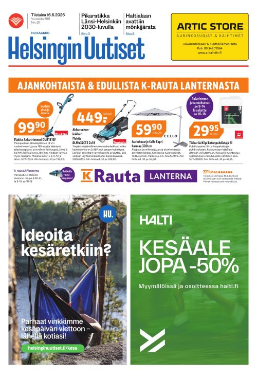 Helsingin Uutiset (Kaakko) & Kallio Lehti 16.6.2026