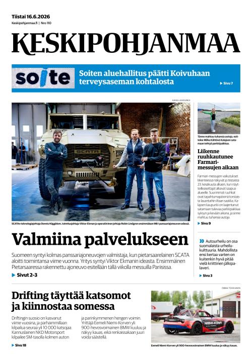 Keskipohjanmaa 16.6.2026