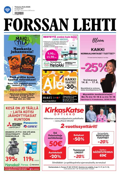 Forssan Lehti 16.6.2026