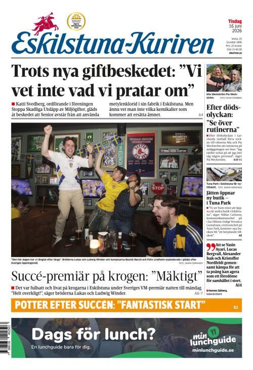 Eskilstuna-Kuriren 16.6.2026
