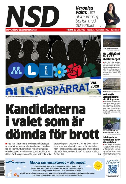 Norrländska Socialdemokraten 16.6.2026