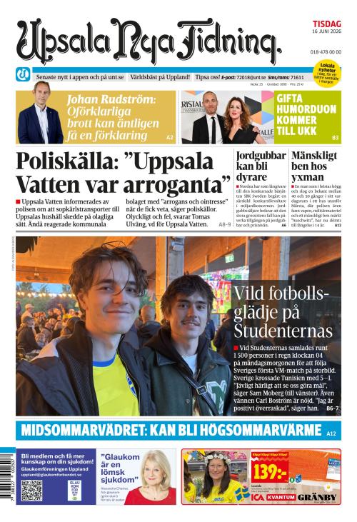 Upsala Nya Tidning 16.6.2026