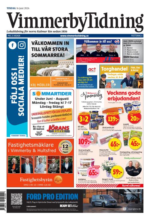Vimmerby Tidning / Kinda-Posten 16.6.2026
