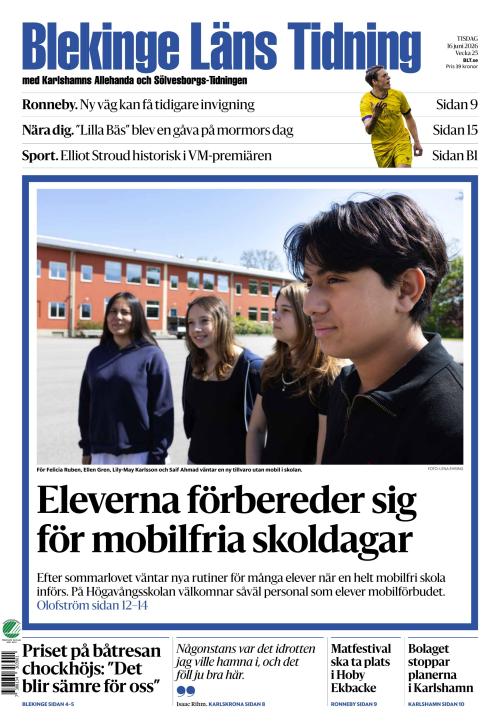 Blekinge Läns Tidning 16.6.2026