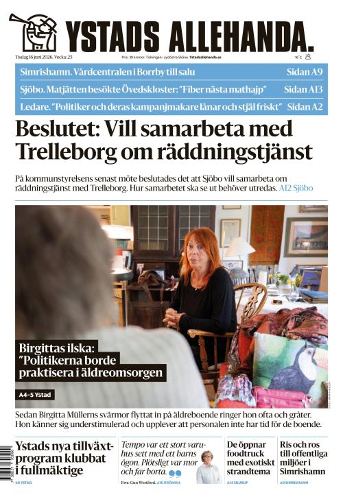 Ystads Allehanda 16.6.2026