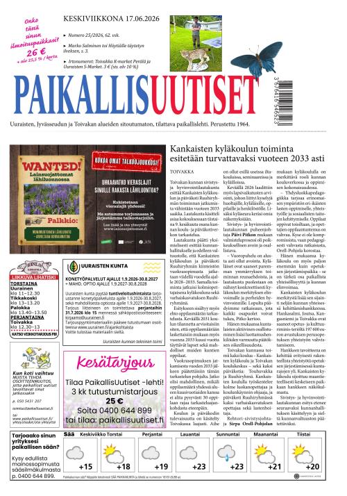 PaikallisUutiset 17.6.2026