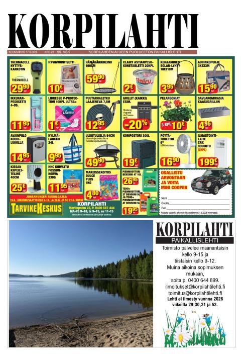 Korpilahti-lehti 17.6.2026