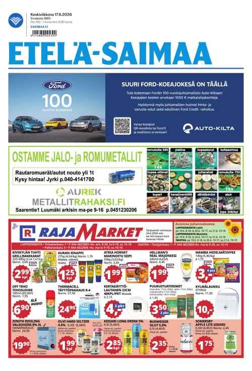 Etelä-Saimaa 17.6.2026