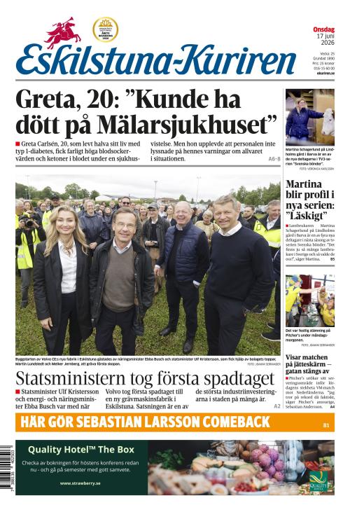 Eskilstuna-Kuriren 17.6.2026