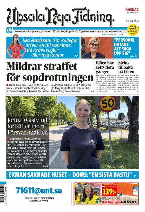 Upsala Nya Tidning 17.6.2026