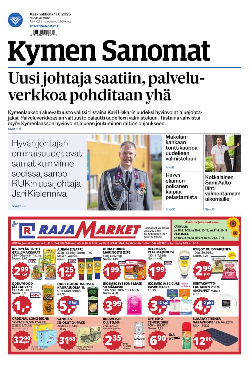 Kymen Sanomat 17.6.2026