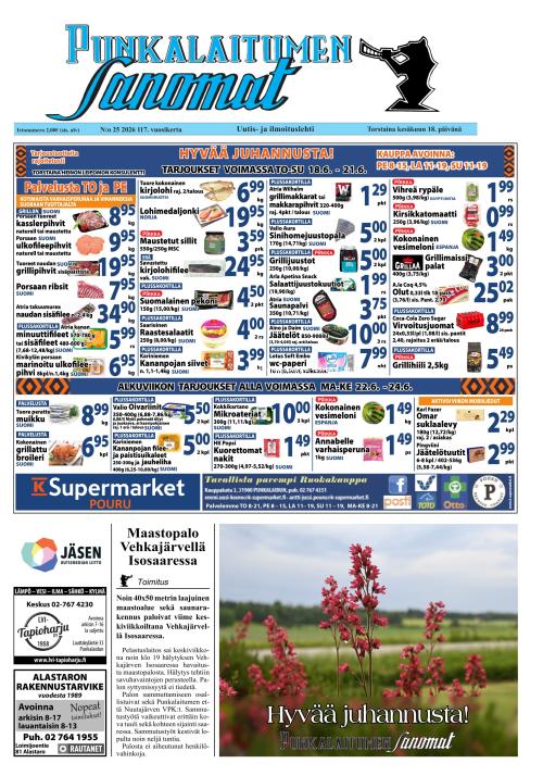 Punkalaitumen Sanomat 18.6.2026