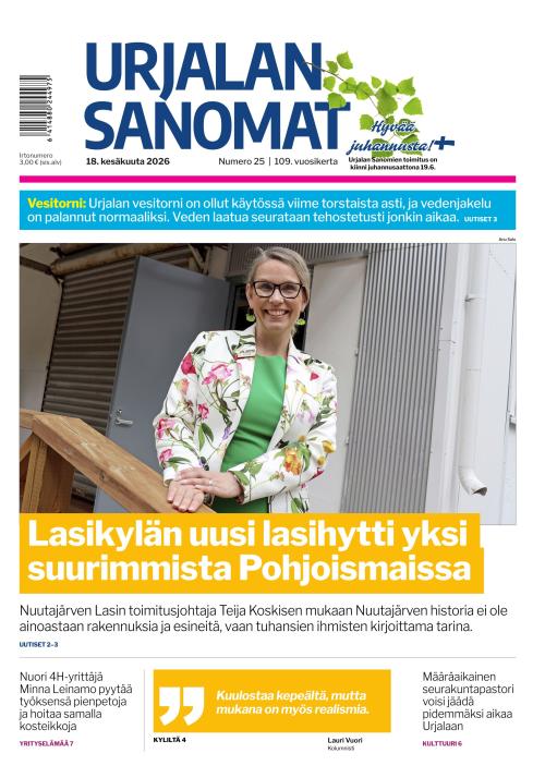 Urjalan Sanomat 18.6.2026