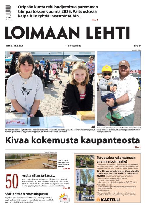Loimaan Lehti 18.6.2026