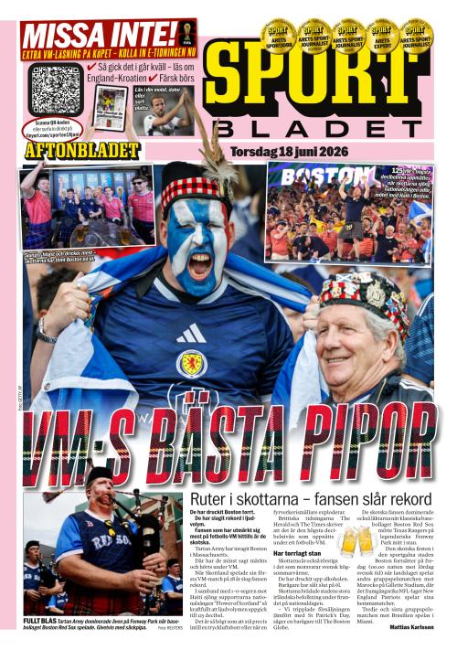 Aftonbladet Sportbladet 18.6.2026