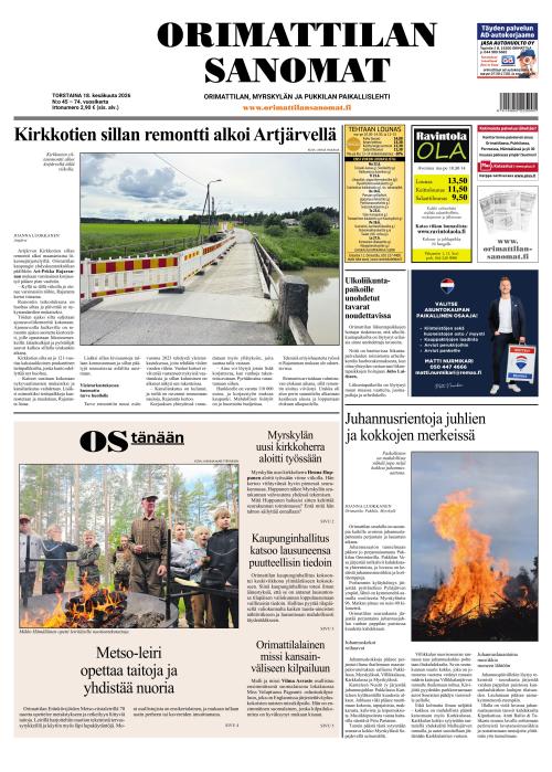 Orimattilan Sanomat 18.6.2026