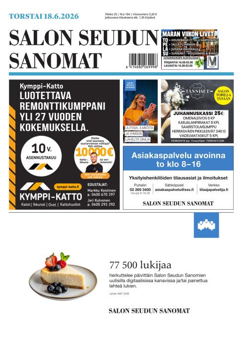 Salon Seudun Sanomat 18.6.2026