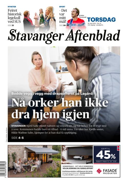 Stavanger Aftenblad 18.6.2026