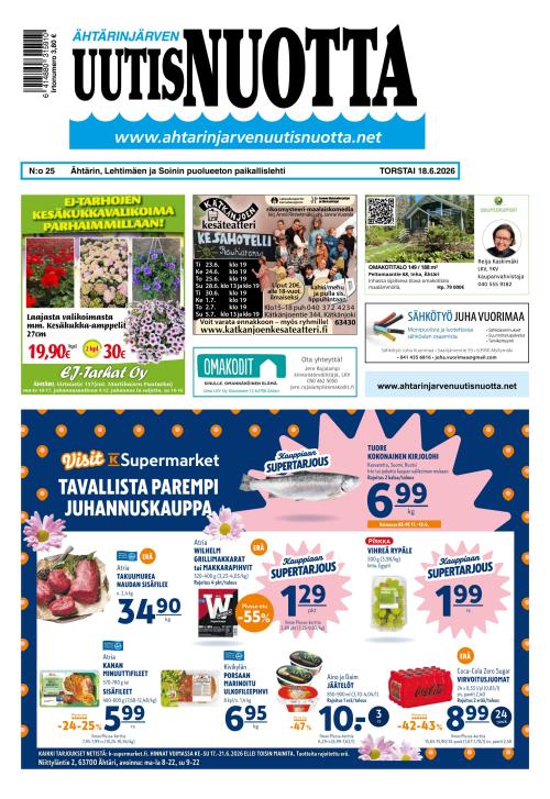 Ähtärinjärven Uutisnuotta 18.6.2026