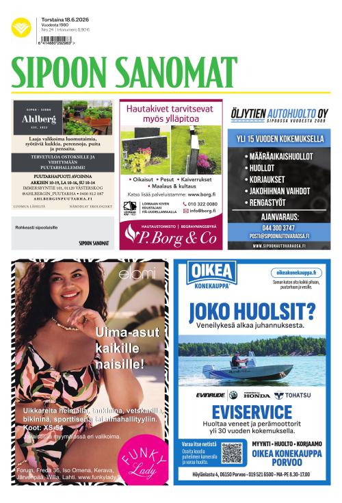 Sipoon Sanomat 18.6.2026