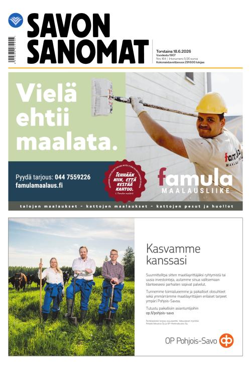 Savon Sanomat 18.6.2026