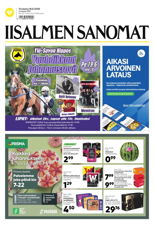 Iisalmen Sanomat 18.6.2026