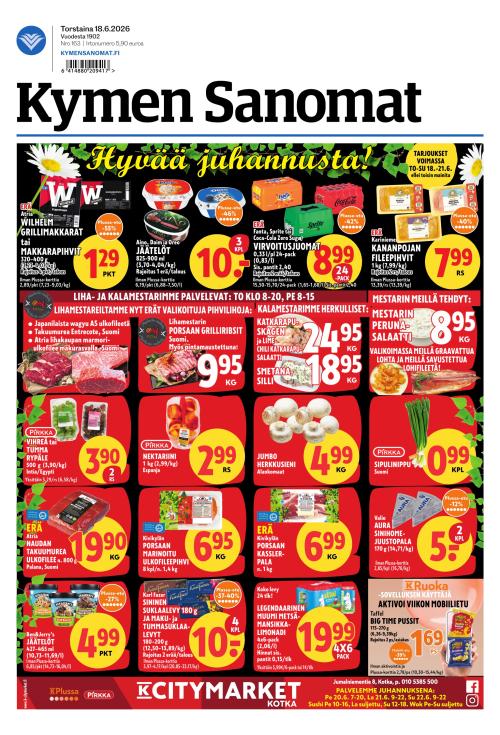 Kymen Sanomat 18.6.2026