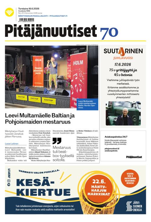 Pitäjänuutiset 18.6.2026