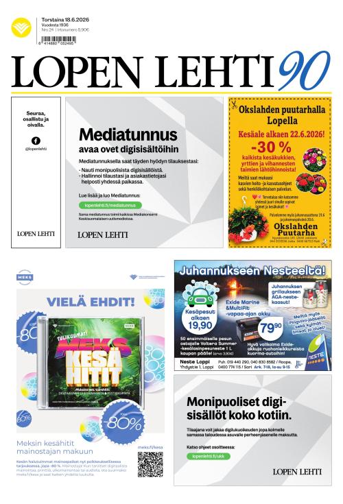 Lopen Lehti 18.6.2026