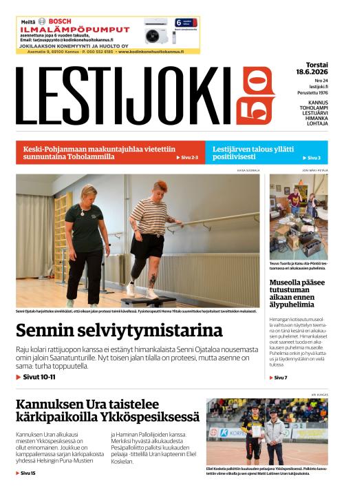 Lestijoki-lehti 18.6.2026