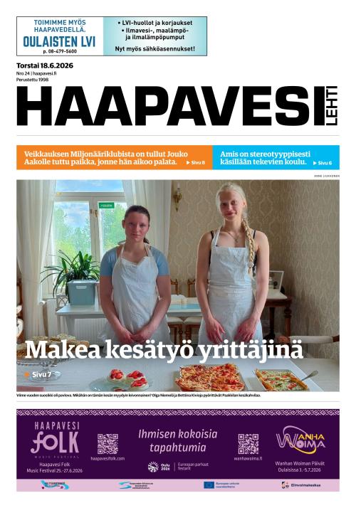 Haapavesi-lehti 18.6.2026