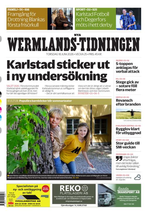 Nya Wermlands-Tidningen 18.6.2026