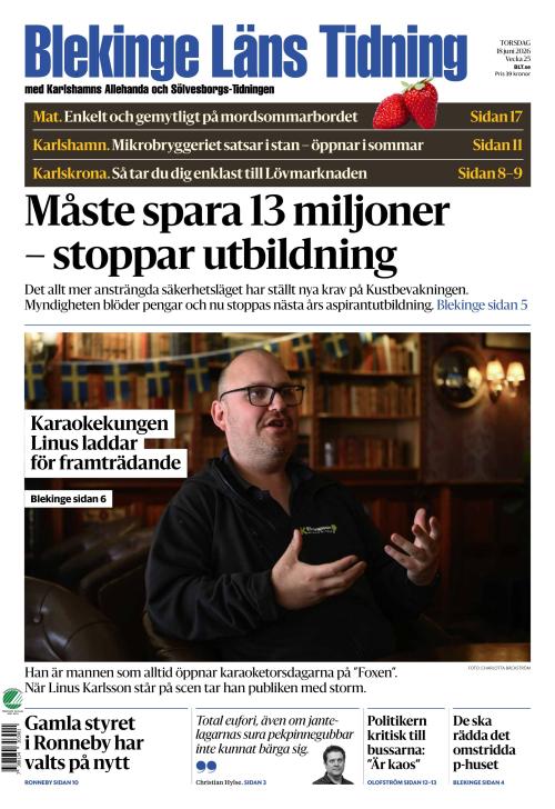 Blekinge Läns Tidning 18.6.2026