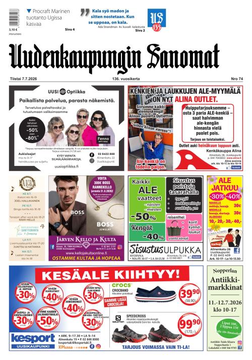 Uudenkaupungin Sanomat 7.7.2026