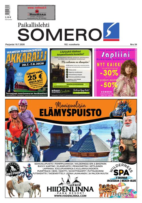Paikallislehti Somero 10.7.2026