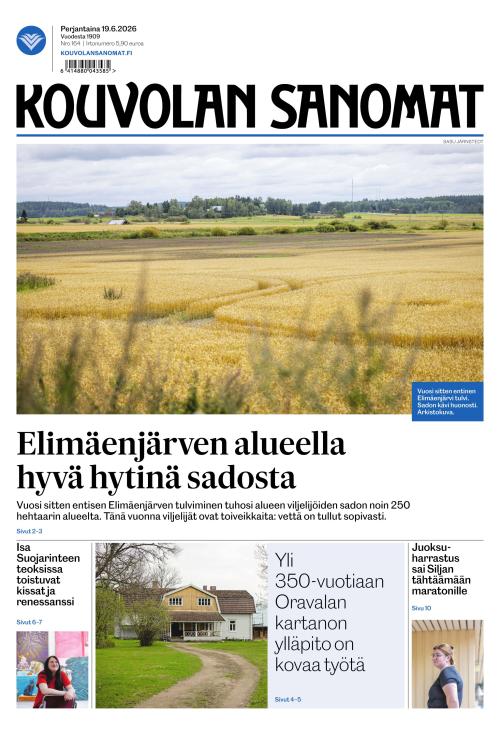 Kouvolan Sanomat 19.6.2026