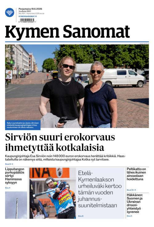 Kymen Sanomat 19.6.2026