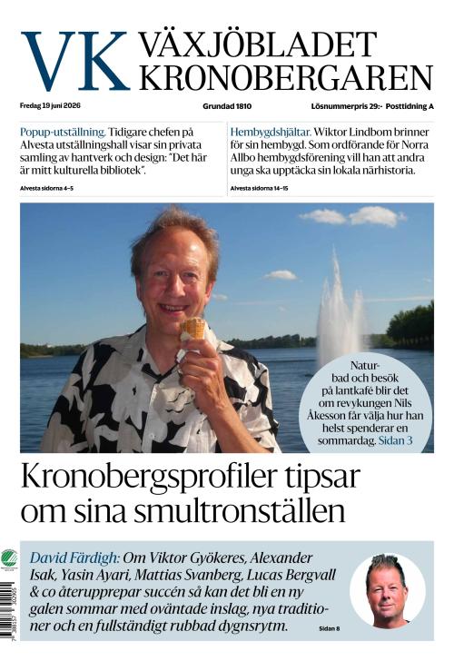 Växjöbladet Kronobergaren 19.6.2026