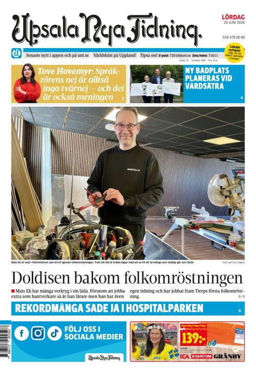 Upsala Nya Tidning 20.6.2026