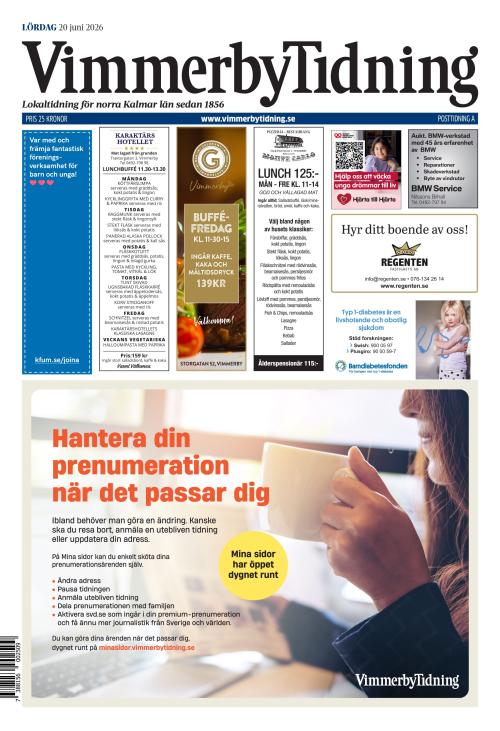 Vimmerby Tidning / Kinda-Posten 20.6.2026