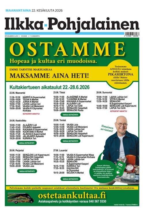 Ilkka-Pohjalainen 22.6.2026