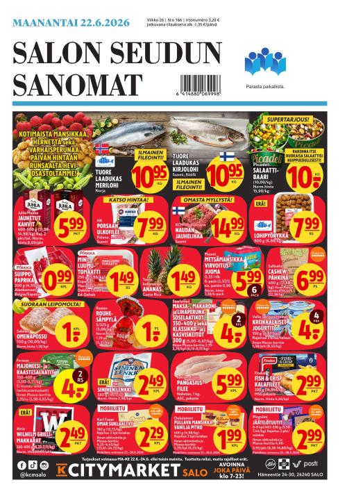 Salon Seudun Sanomat 22.6.2026