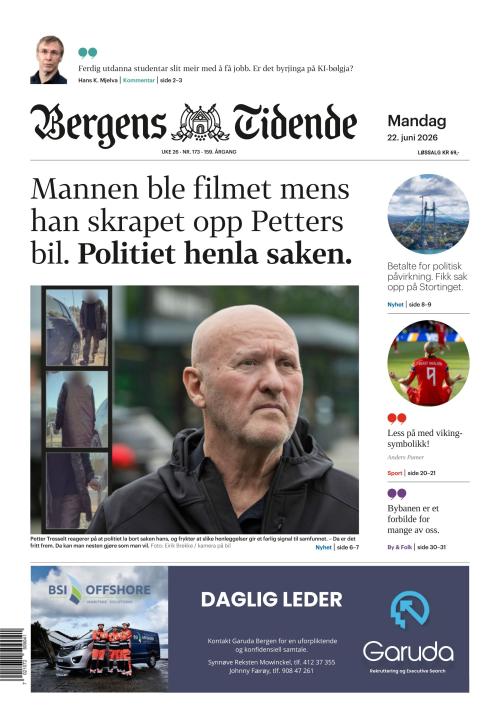 Bergens Tidende 22.6.2026