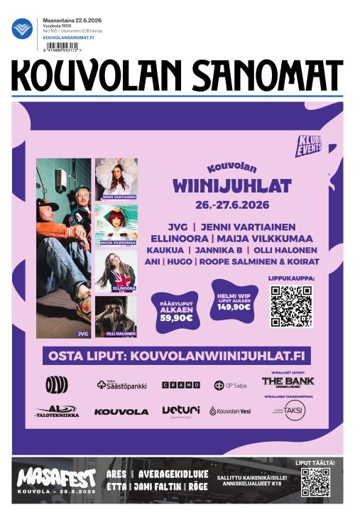 Kouvolan Sanomat 22.6.2026